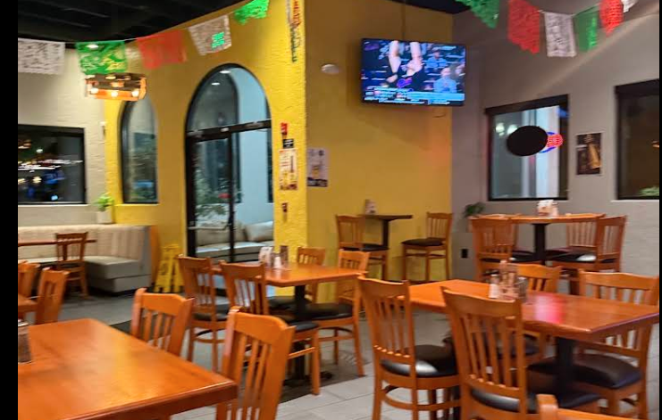 The colorful dining room at Cinco De Mayo Restaurant